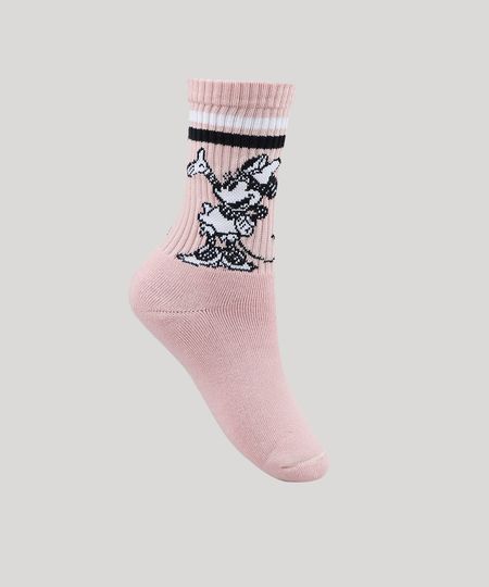 Meia-Feminina-Cano-Alto-Minnie-Rose-9885671-Rose_1