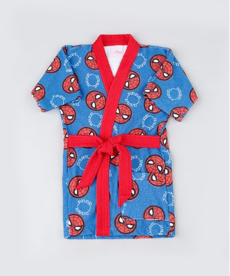 Roupao-Infantil-Homem-Aranha-Manga-Curta-Azul-9866922-Azul_1