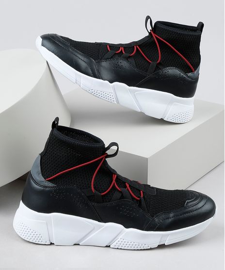 Tenis-Masculino-Oneself-Cano-Alto-com-Elastico-Preto-9945908-Preto_1