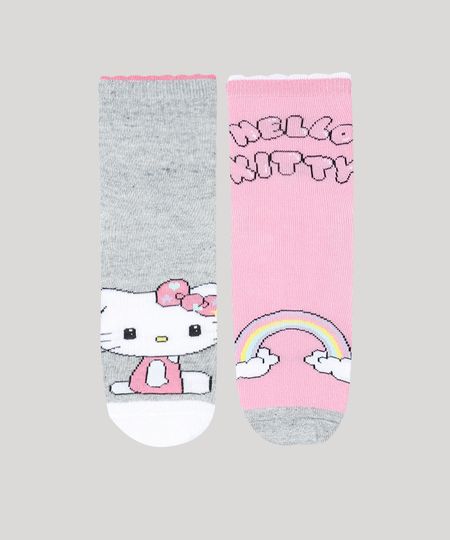 Kit-de-2-Meias-Infantis-Cano-Medio-Hello-Kitty-Multicor-9482029-Multicor_1