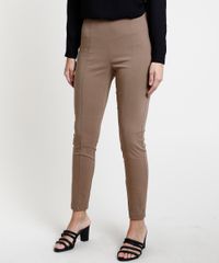 Calca-Feminina-Legging-Cintura-Media-com-Friso-Bege-9824269-Bege_1