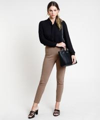Calca-Feminina-Legging-Cintura-Media-com-Friso-Bege-9824269-Bege_3