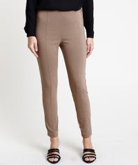 Calca-Feminina-Legging-Cintura-Media-com-Friso-Bege-9824269-Bege_4