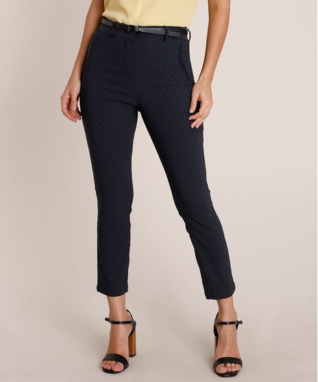 Calca-Feminina-Skinny-Estampada-Cintura-Alta-com-Cinto-Azul-Escuro-9688122-Azul_Escuro_1