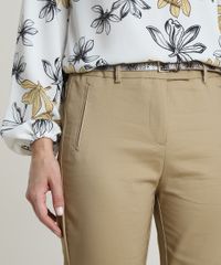 Calca-Feminina-Skinny-Cintura-Alta-com-Cinto-Bege-Escuro-9651117-Bege_Escuro_2