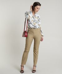 Calca-Feminina-Skinny-Cintura-Alta-com-Cinto-Bege-Escuro-9651117-Bege_Escuro_3