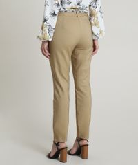 Calca-Feminina-Skinny-Cintura-Alta-com-Cinto-Bege-Escuro-9651117-Bege_Escuro_4