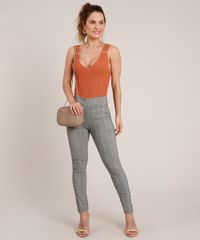 Calca-Legging-Feminina-em-Jacquard-Estampada-Xadrez-Cintura-Media-Cinza-9689668-Cinza_3