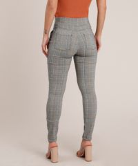 Calca-Legging-Feminina-em-Jacquard-Estampada-Xadrez-Cintura-Media-Cinza-9689668-Cinza_4