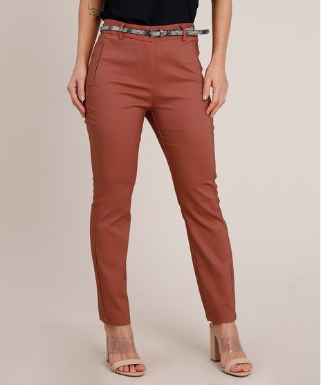 Calca-Feminina-Skinny-Cintura-Alta-com-Cinto-Cobre-9688115-Cobre_1
