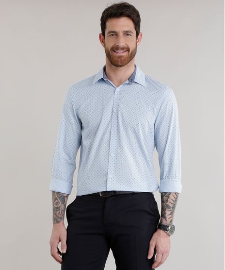 Camisa-Slim-Estampada-em-Algodao---Sustentavel-Azul-Claro-8582719-Azul_Claro_1
