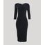Vestido-Feminino-Midi-Canelado-Manga-3-4-Preto-9944201-Preto_1