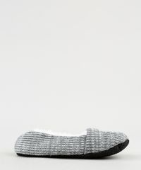 Pantufa-Feminina-em-Trico-com-Bordado-de-Estrela-Cinza-9849649-Cinza_2