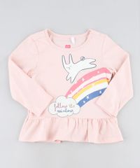 Conjunto-Infantil-Coelho-e-Arco-Iris-de-Blusa-Manga-Longa-Rosa---Calca-Estampada-de-Estrelas-Branca-9895156-Branco_1