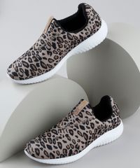 Tenis-Feminino-Actvitta-Esportivo-Estampa-de-Onca-Bege-9947311-Bege_1