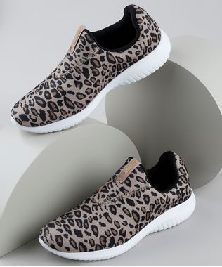 Tenis-Feminino-Actvitta-Esportivo-Estampa-de-Onca-Bege-9947311-Bege_1