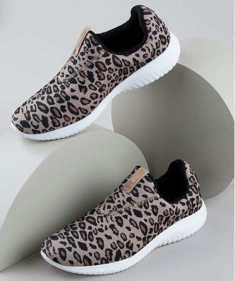 Tenis-Feminino-Actvitta-Esportivo-Estampa-de-Onca-Bege-9947311-Bege_1