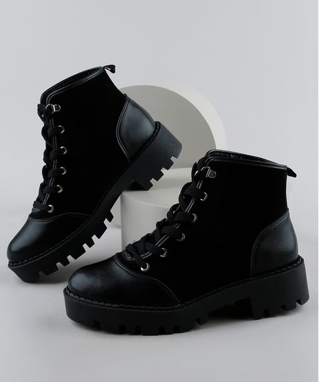 Bota-Coturno-Flat-Feminino-Moleca-Preto-9949895-Preto_1