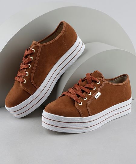 Tenis-Feminino-Flatform-em-Suede-Caramelo-9947721-Caramelo_1