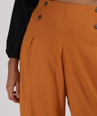 Calca-Feminina-Pantacourt-Cintura-Alta-com-Pregas-e-Botoes-Cobre-9946262-Cobre_4
