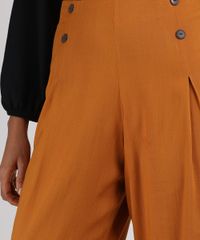 Calca-Feminina-Pantacourt-Cintura-Alta-com-Pregas-e-Botoes-Cobre-9946262-Cobre_5