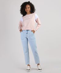 Blusao-de-Moletom-Feminino--LA-Dreaming--com-Recorte-Decote-Redondo-Rose-9946040-Rose_3
