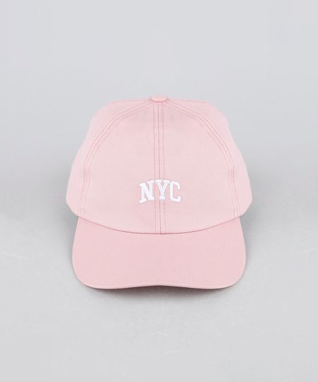 Bone-Masculino-Aba-Curva-Bordado-NYC-Rosa-Claro-9946708-Rosa_Claro_1