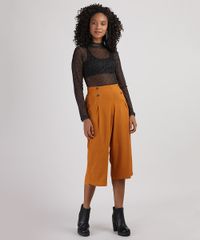 Blusa-de-Tule-Feminina-Estampada-Animal-Print-Onca-Manga-Longa-Gola-Alta-Marrom-Escuro-9942463-Marrom_Escuro_3