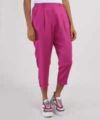 Calca-Feminina-Cintura-Alta-com-Bolsos-Roxa-9945927-Roxo_1