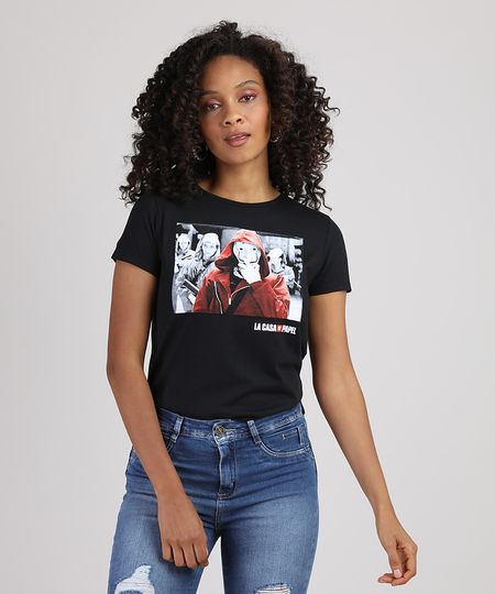 Blusa-Feminina-La-Casa-de-Papel-Manga-Curta-Decote-Redondo-Preta-9942112-Preto_1