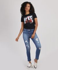 Blusa-Feminina-La-Casa-de-Papel-Manga-Curta-Decote-Redondo-Preta-9942112-Preto_3