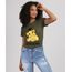 Blusa-Feminina-Simba-O-Rei-Leao-Manga-Curta-Decote-Redondo-Verde-Militar-9943448-Verde_Militar_1