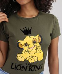 Blusa-Feminina-Simba-O-Rei-Leao-Manga-Curta-Decote-Redondo-Verde-Militar-9943448-Verde_Militar_4