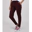 Calça de Moletom Feminina Jogger Vinho Frente