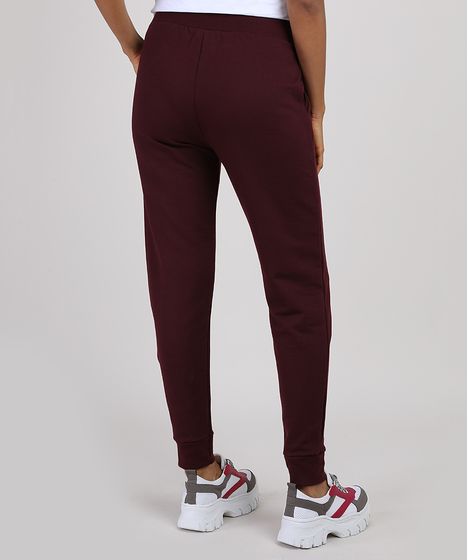 calça moletom feminina vinho
