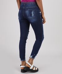 Calca-Jeans-Feminina-Cigarrete-Cintura-Media-Destroyed-com-Cinto-Cadarco-Azul-Escuro-9935115-Azul_Escuro_2