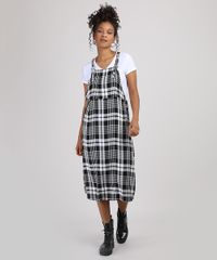 Salopete-Feminina-Midi-Estampada-Xadrez-Preta-9893780-Preto_3