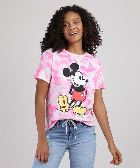 Blusa-Feminina-Mickey-Estampada-Tie-Dye-Manga-Curta-Decote-Redondo-Pink-9943188-Pink_1 Blusa-Feminina-Mickey-Estampada-Tie-Dye-Manga-Curta-Decote-Redondo-Pink-9943188-Pink_1