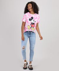 Blusa-Feminina-Mickey-Estampada-Tie-Dye-Manga-Curta-Decote-Redondo-Pink-9943188-Pink_3