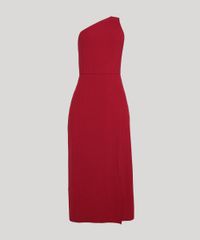 Vestido-Feminino-Mindset-Midi-Um-Ombro-So-Canelado-com-Fenda-Sem-Manga-Vermelho-Escuro-9948568-Vermelho_Escuro_1