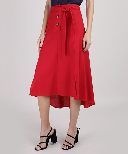 Saia-Feminina-Midi-Mullet-com-Linho-e-Fendas-Vermelha-9944468-Vermelho_1