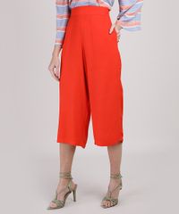 Calca-Feminina-Pantacourt-Cintura-Alta-Laranja-9947351-Laranja_1
