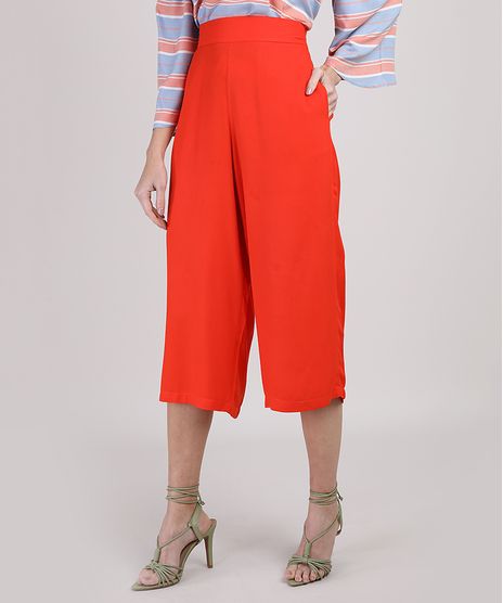 Calca-Feminina-Pantacourt-Cintura-Alta-Laranja-9947351-Laranja_1