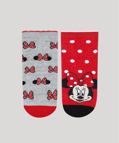 Kit-de-2-Meias-Infantis-Cano-Baixo-Minnie-Estampadas-Multicor-9482030-Multicor_1