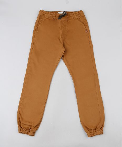 Calca-de-Sarja-Infantil-Jogger-com-Cordao-Caramelo-9432921-Caramelo_1