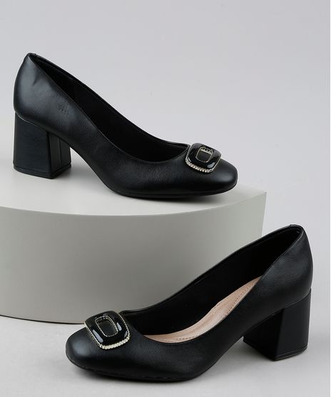 Sapato-Feminino-Beira-Rio-com-Fivela-Salto-Basico-Grosso--Preto-9947689-Preto_1