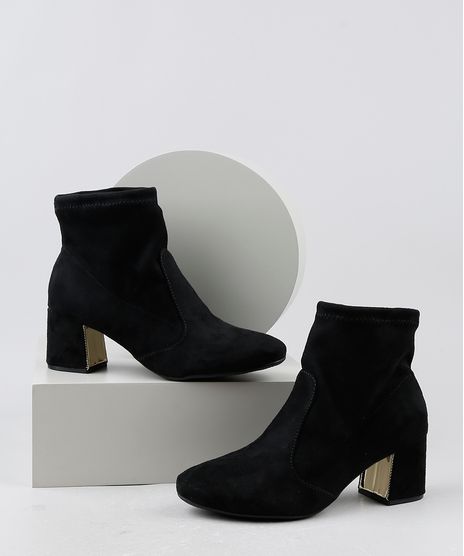 Bota-Feminina-Beira-Rio-em-Suede-Cano-Curto-Salto-Baixo-Recorte-Metalizado-Preta-9947711-Preto_1