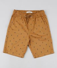 Bermuda-de-Sarja-Infantil-Cabana-Cos-com-Elastico-Caramelo-9944095-Caramelo_1