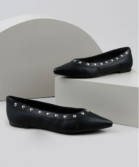 Sapatilha-Feminina-Bico-Fino-com-Aplicacao-de-Tachinhas-Preto-9907581-Preto_1