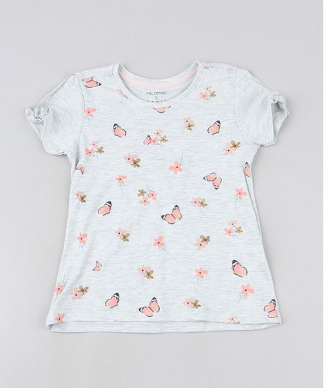 Blusa-Infantil-Estampada-de-Flores-e-Borboletas-Manga-Curta-Cinza-Mescla-Claro-9917021-Cinza_Mescla_Claro_1